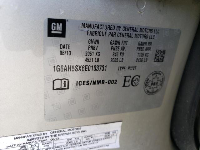 1G6AH5SX6E0103731 Cadillac ATS LUXURY