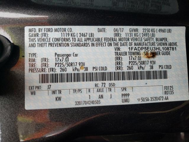 1FADP5EU3HL108781 Ford C-MAX SE