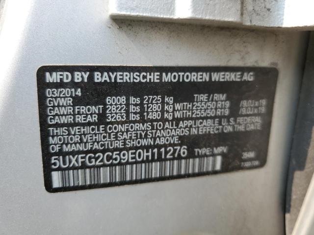 VIN 5UXFG2C59E0H11276 2014 BMW X6, Xdrive35I no.13