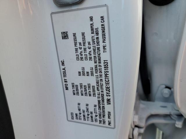 5YJ3E1EC7PF518531 Tesla MODEL 3
