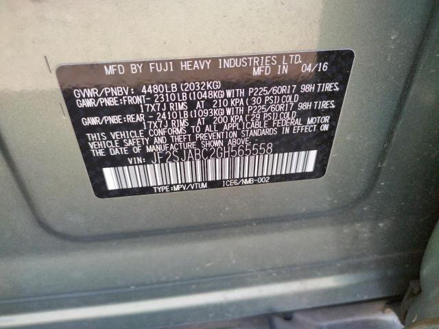 JF2SJABC2GH565558 Subaru Forester 2.5i