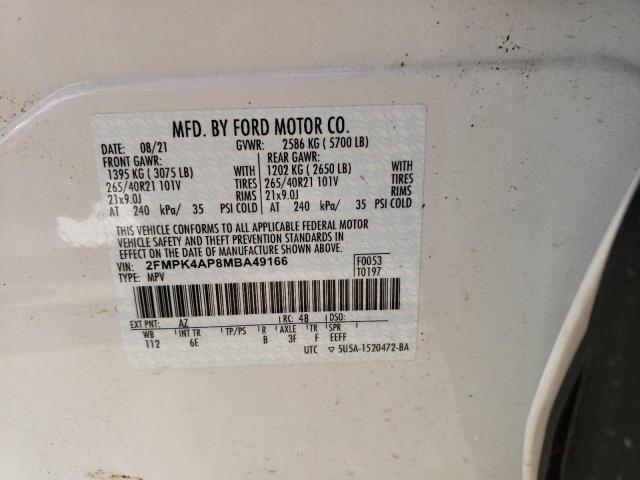 2FMPK4AP8MBA49166 2021 FORD EDGE, photo no. 13