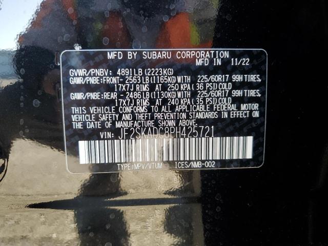 JF2SKADC8PH425721 Subaru Forester Premium