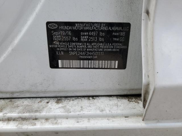 5NPE24AF2HH501111 Hyundai SONATA SE
