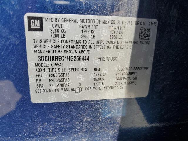 2017 CHEVROLET SILVRDO LT 3GCUKREC1HG266444