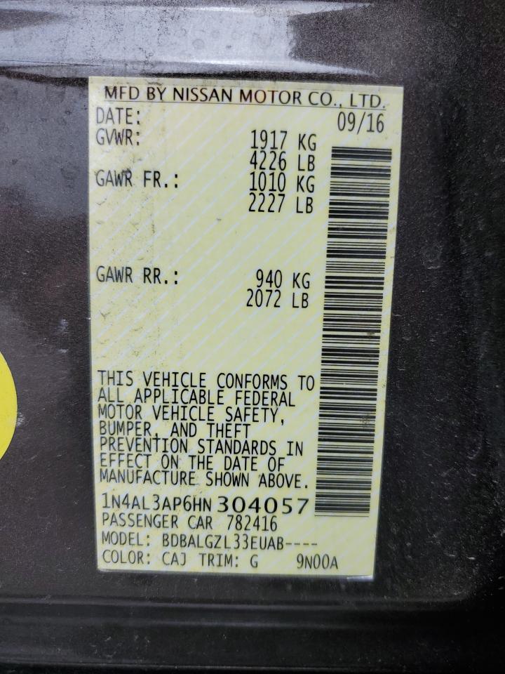 1N4AL3AP6HN304057 NISSAN ALTIMA 2017