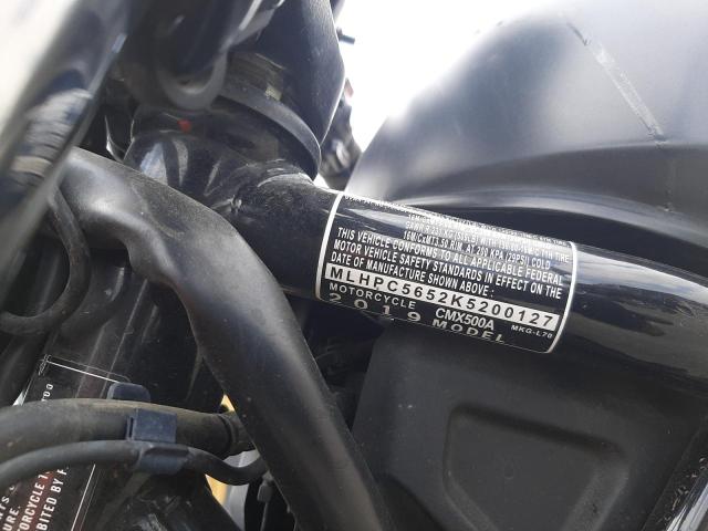 2019 HONDA CMX500 A - MLHPC5652K5200127