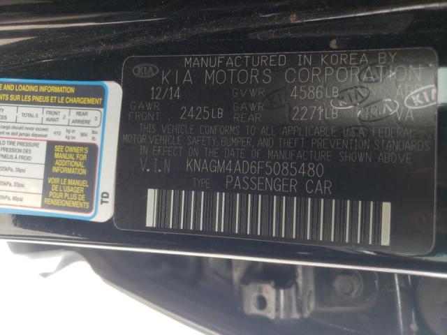 KNAGM4AD6F5085480 KIA OPTIMA HYBRID