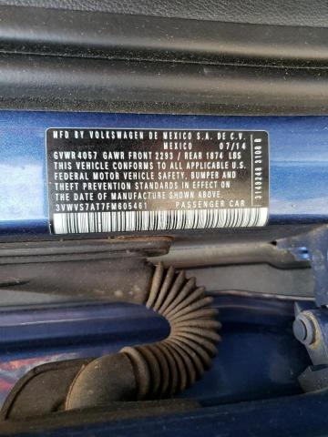 2015 VOLKSWAGEN BEETLE R-L - 3VWVS7AT7FM605461