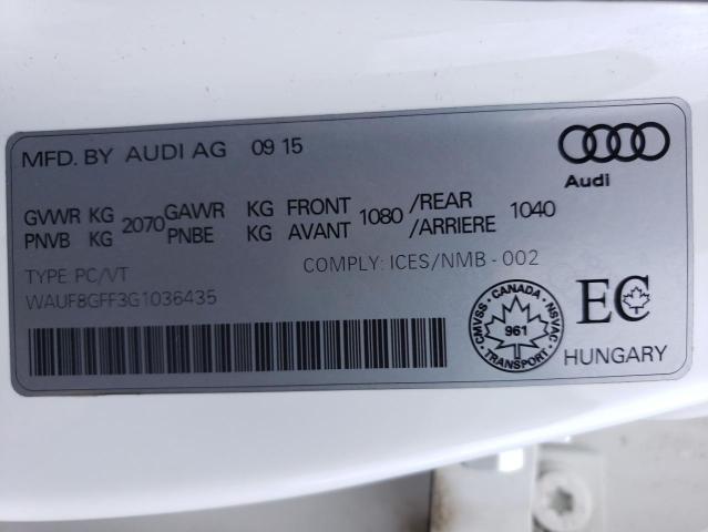 2016 AUDI A3 2.0T QU - WAUF8GFF3G1036435