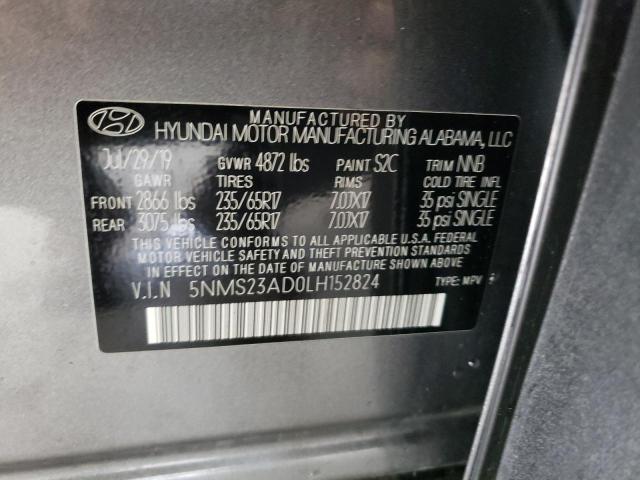 2020 HYUNDAI SANTE FE - 5NMS23AD0LH152824