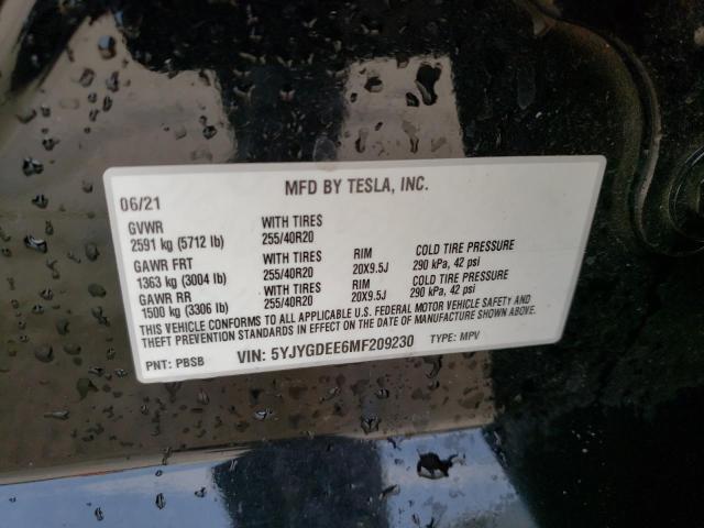 5YJYGDEE6MF209230 Tesla Model Y  10