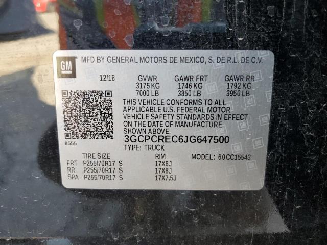 2018 CHEVROLET SILVRDO LT 3GCPCREC6JG647500
