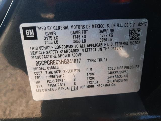 3GCPCREC3HG341817 Chevrolet Silverado C1500 Lt