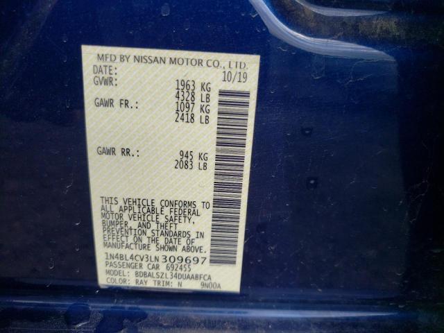 1N4BL4CV3LN309697 Nissan ALTIMA SR