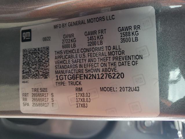 1GTG6FEN2N1276220 GMC Canyon At4