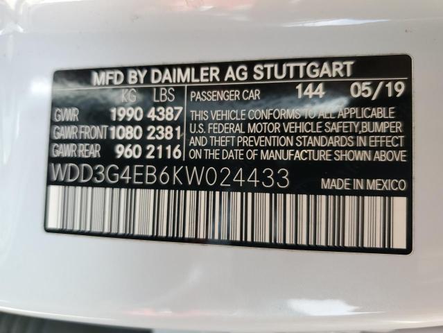 WDD3G4EB6KW024433 Mercedes-Benz A 220