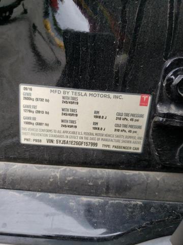 5YJSA1E26GF157999 Tesla MODEL S
