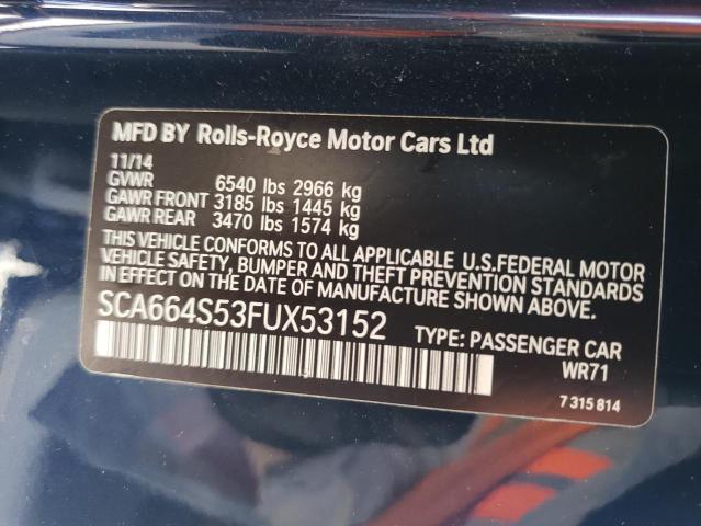 VIN SCA664S53FUX53152 2015 Rolls-Royce Ghost no.12