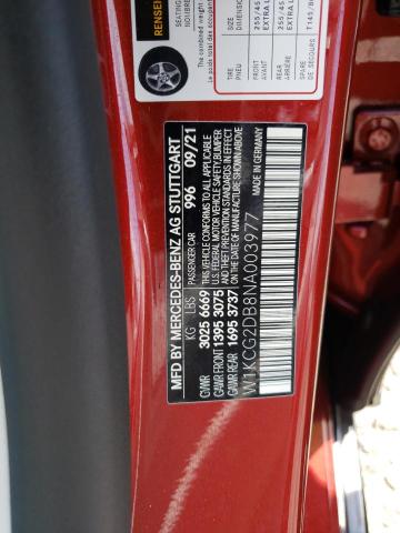 2022 MERCEDES-BENZ EQS SEDAN W1KCG2DB8NA003977