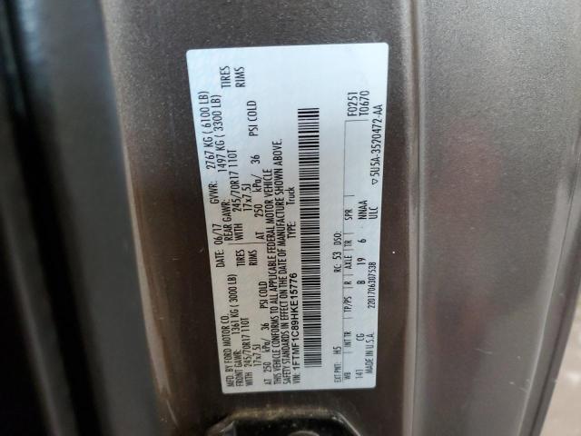 2017 FORD F150 - 1FTMF1C89HKE15776