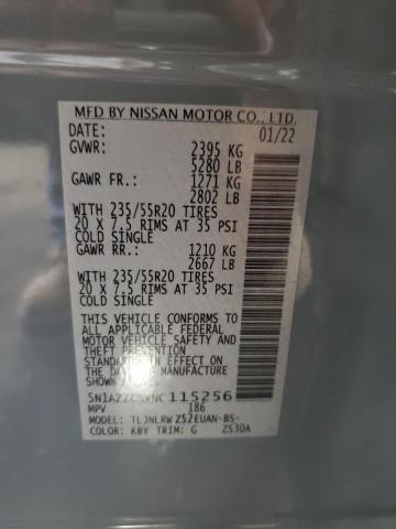 5N1AZ2CSXNC115256 Nissan MURANO SL