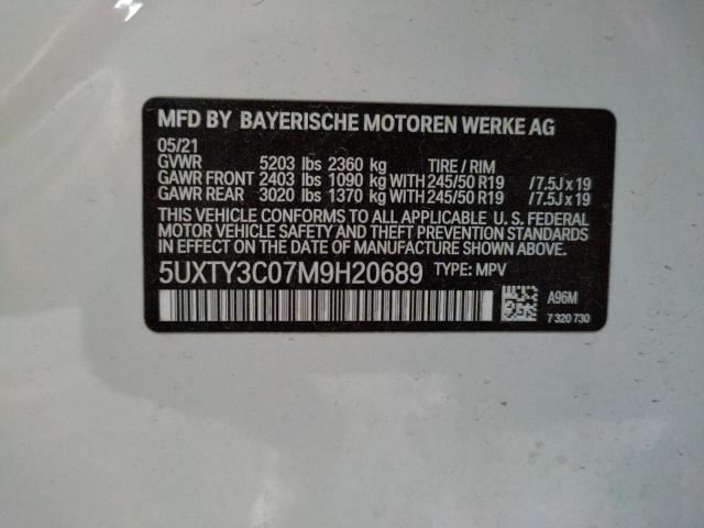 5UXTY3C07M9H20689 BMW X3 Sdrive30i