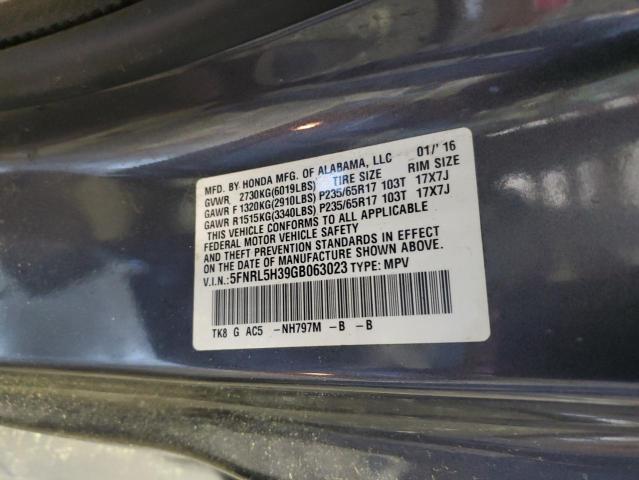 2016 HONDA ODYSSEY SE - 5FNRL5H39GB063023