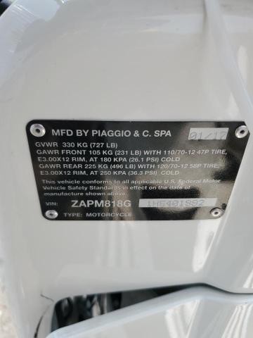 2017 VESPA SPRINT 150 ZAPM818G1H5401992