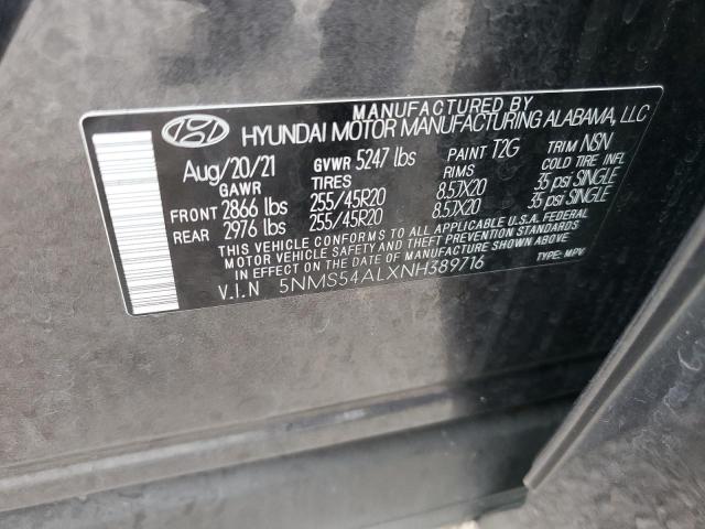 2022 HYUNDAI SANTA FE C 5NMS54ALXNH389716
