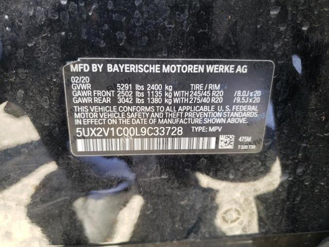 2020 BMW X4 XDRIVE3 - 5UX2V1C00L9C33728