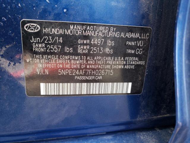 5NPE24AF7FH026715 Hyundai SONATA SE