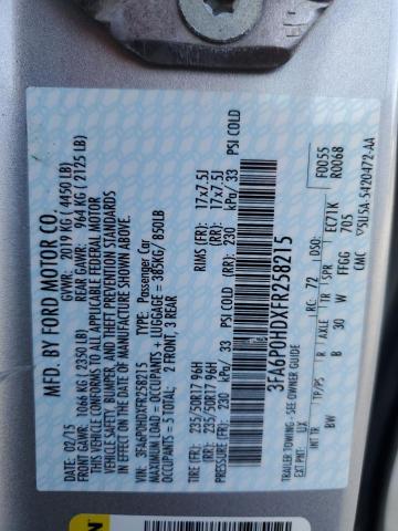 3FA6P0HDXFR258215 Ford FUSION SE