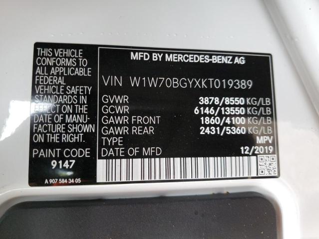 2019 MERCEDES-BENZ SPRINTER 1 - W1W70BGYXKT019389