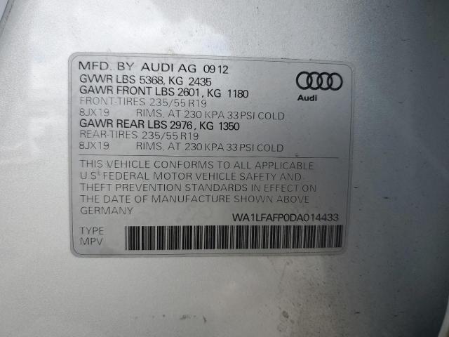 VIN WA1LFAFP0DA014433 2013 Audi Q5, Premium Plus no.13