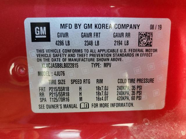 KL4CJASB8LB022815 Buick Encore Preferred