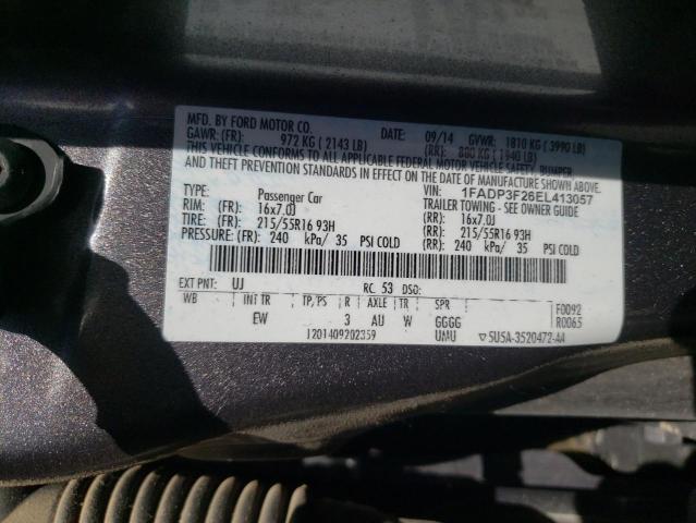 1FADP3F26EL413057 Ford FOCUS SE