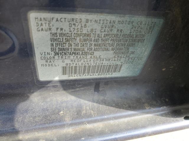3N1CN7AP6KL820143 Nissan VERSA S