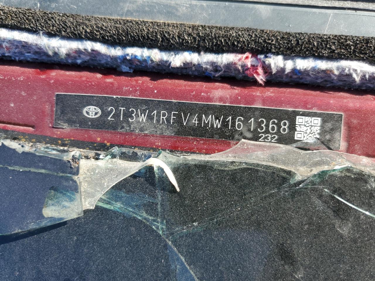 2T3W1RFV4MW161368 TOYOTA RAV4 2021