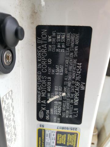 KNDPBCAC6F7674544 KIA Sportage Lx