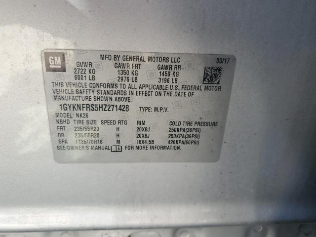 2017 CADILLAC XT5 PLATIN - 1GYKNFRS5HZ271428