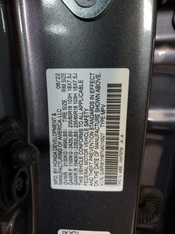 5J6RW1H87NA016827 Honda CRV CR-V EXL 13