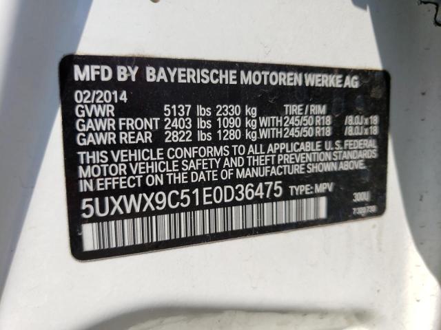 5UXWX9C51E0D36475 BMW X3 Xdrive28i