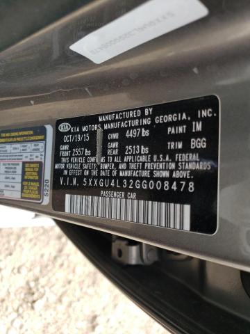 5XXGU4L32GG008478 KIA OPTIMA EX