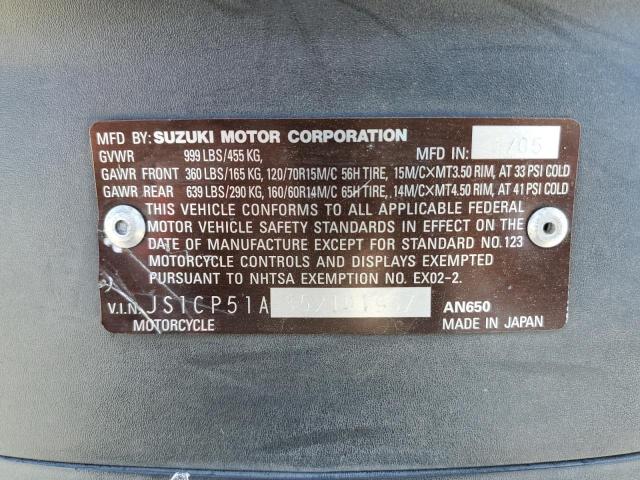 2005 SUZUKI AN650 K3 JS1CP51A852101967