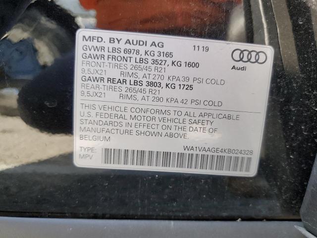 2019 AUDI E-TRON PRE - WA1VAAGE4KB024328