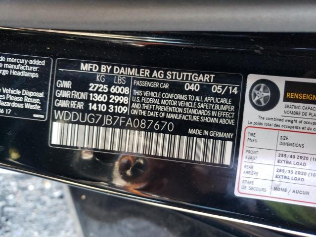 2015 MERCEDES-BENZ S 63 AMG - WDDUG7JB7FA087670