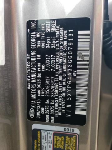 5XYPG4A33GG079131 KIA SORENTO LX