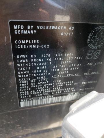 2017 VOLKSWAGEN TIGUAN HIG WVGLV7AX7HK034094
