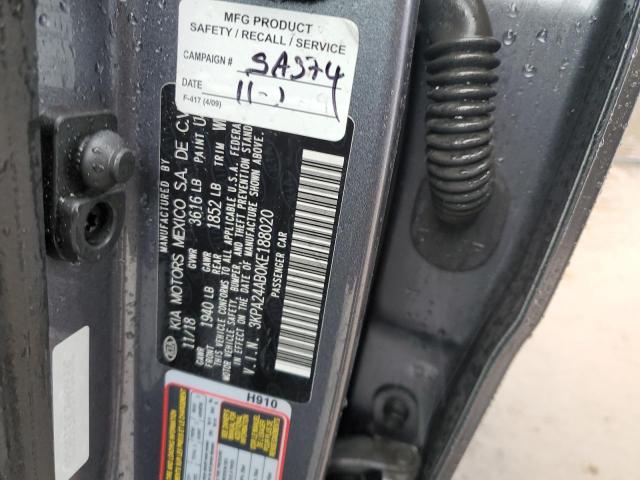 3KPA24AB0KE188020 KIA RIO S